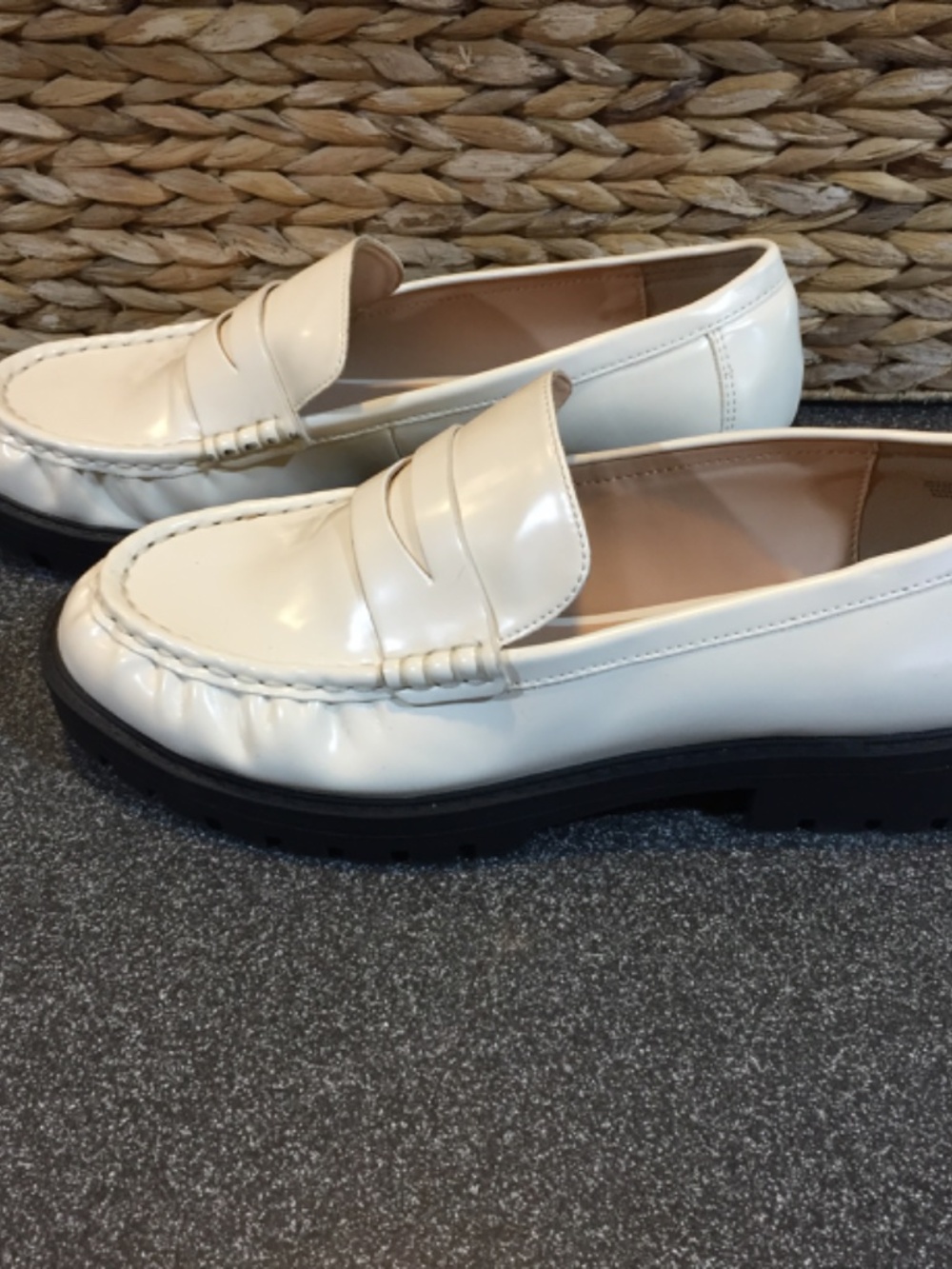 LOFT Cream Patent Leather Penny Loafers - Picture 13 of 15